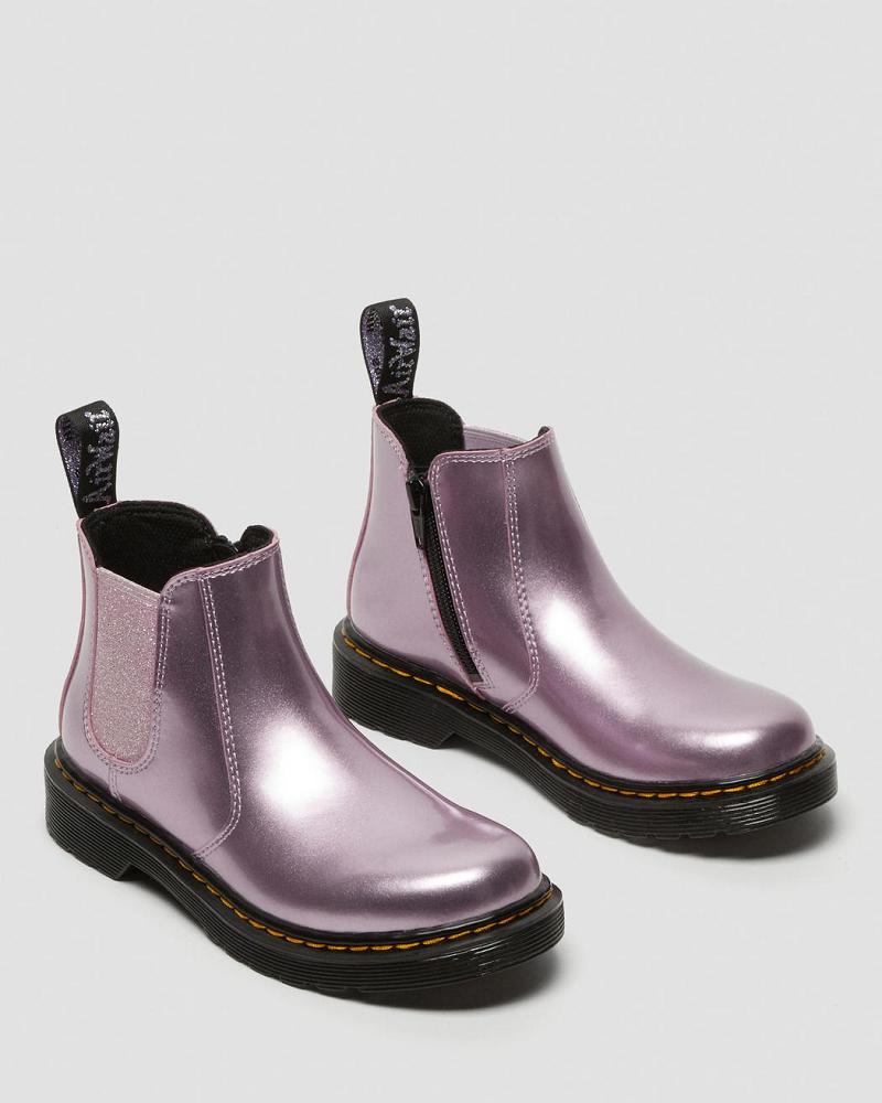 Botines Chelsea Dr Martens Junior 2976 Metallic Niños Rosas | MX 153HAP